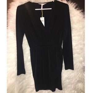 BCBGeneration Long Sleeve Faux Wrap Mini Dress